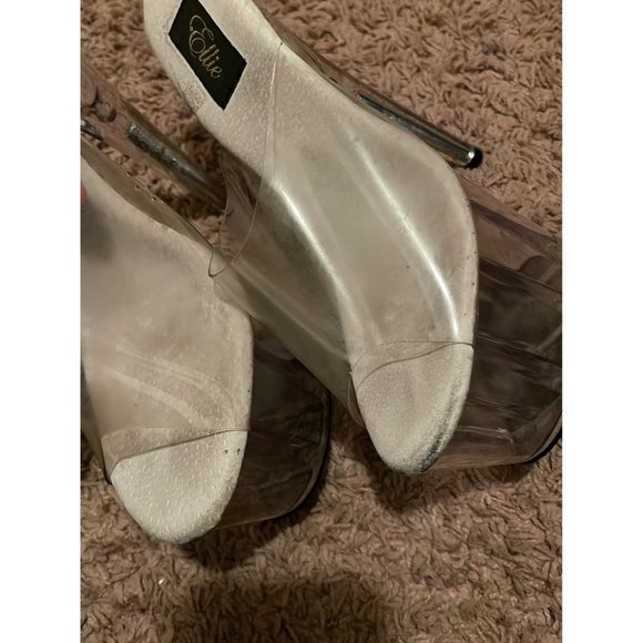 Stylish Clear Platform Heels - Picture 5 of 8